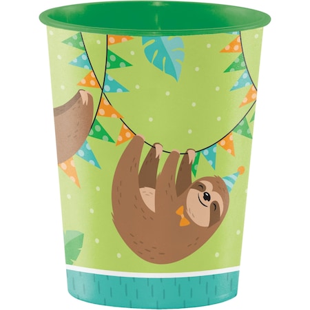 Sloth Party Plastic Cup, 16oz, 12PK